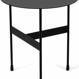 Udendørs sidebord Spinder Design Mira sort stål Ø40ÃH45 cm